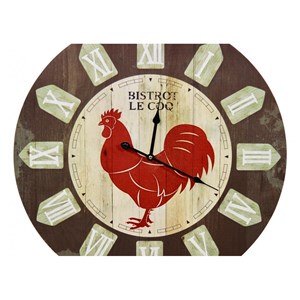 Horloge ancienne murale bistrot le coq