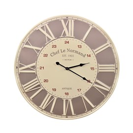 Horloge ancienne chef le normand métal