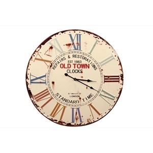 Horloge ancienne old town clocks métal