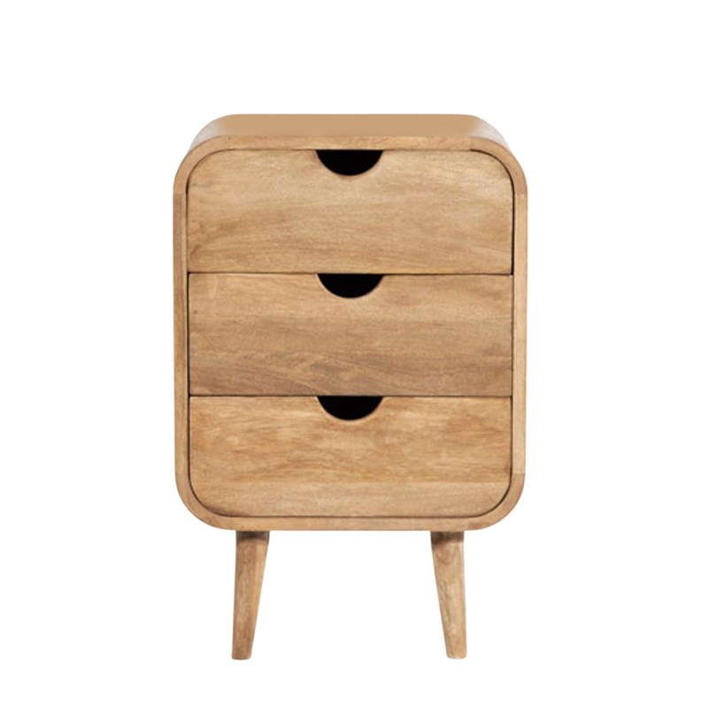 DECOCLICO - Table de chevet en manguier teinté 3 ti