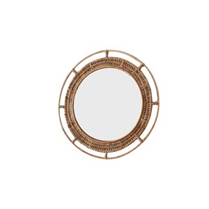 Miroir rond en rotin naturel 60 cm - mo