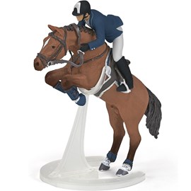 Figurine cheval de saut d'obstacle et so