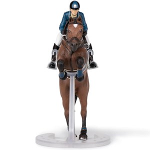 Figurine cheval de saut d'obstacle et so