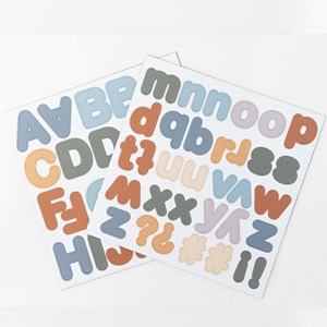 Lettres magnetiques bleu caramel