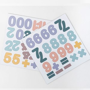 Chiffres magnetiques pastel