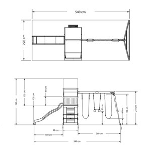 Aire de jeux en bois de cèdre bellmont