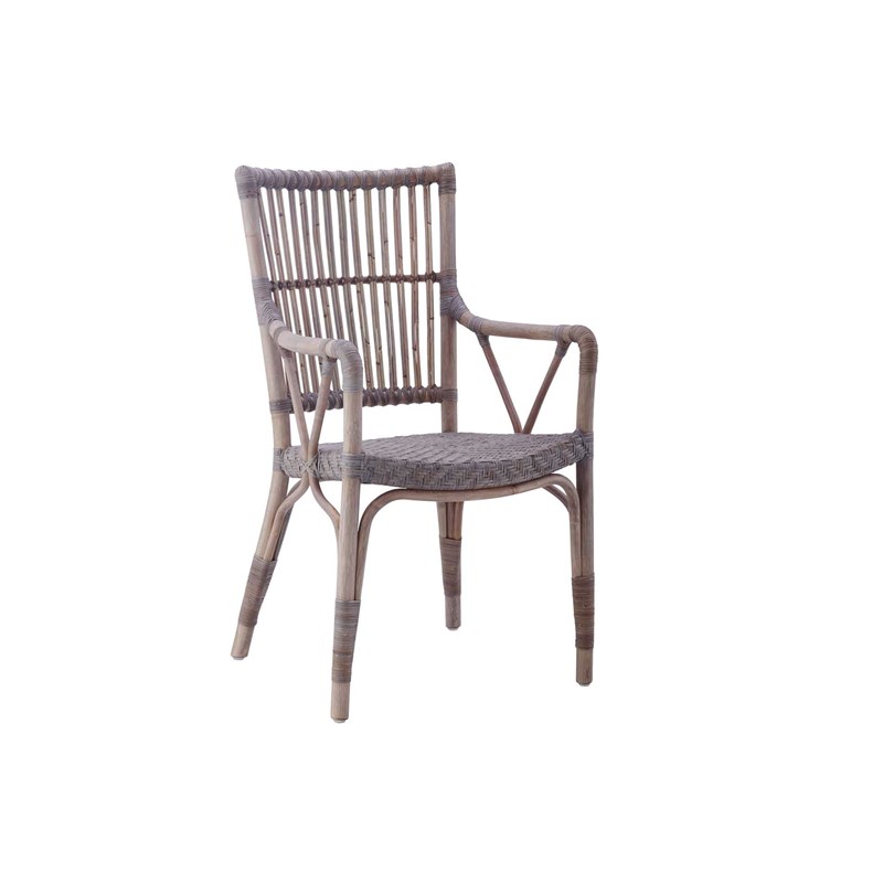 Sika Design - Chaise repas en rotin taupe