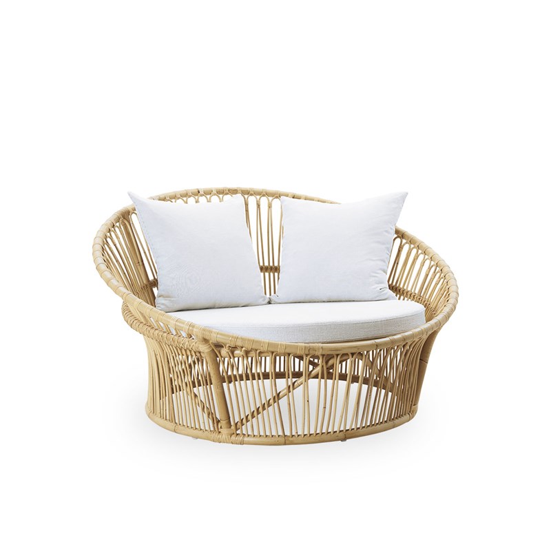 Sika Design - Canapé rond 1 2 places en rotin