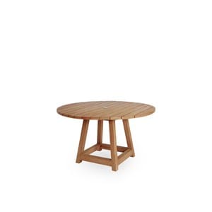 Table repas ronde ø120cm en teck pour 4