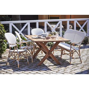 Table repas en teck ajouré 160x100cm