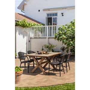 Table repas en teck ajouré 160x100cm