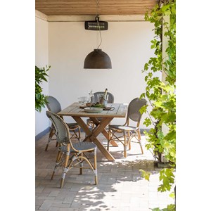 Table repas en teck ajouré 160x100cm