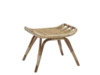 Repose-pieds en rotin antique