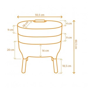 Lombricomposteur urbalive gris