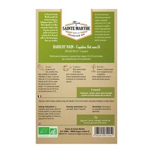 Haricots nain cupidon bio - graines à