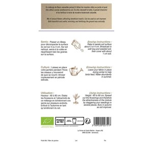 Mélange fleuri bio mellifère et