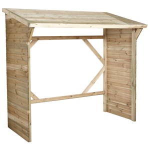 Abri-bûche en bois 203 x 114,5 x 221 cm memphis