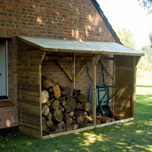 Abri-bûches en bois 213 x 100 x 319,5cm