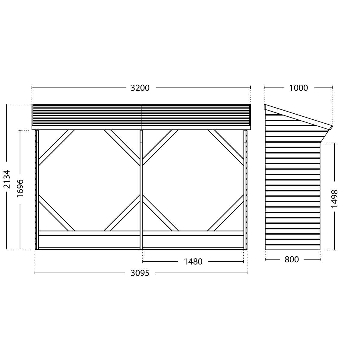 Abri Bûches En Bois 4m3 - Memphis Xl | Nature & Découvertes