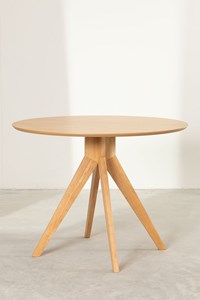 Table ronde trépied bois naturel 100cm