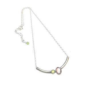 Collier améthyste et péridot argent 925