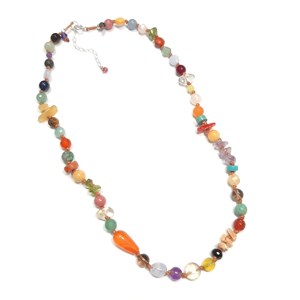 Collier pierres naturelles multicolores