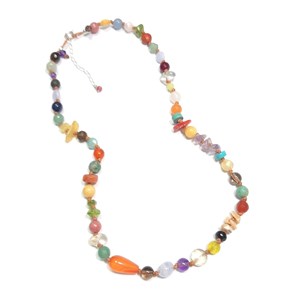 Collier pierres naturelles multicolores