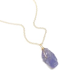 Collier en tanzanite et argent doré