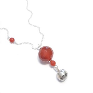 Bola de grossesse cornaline argent 925