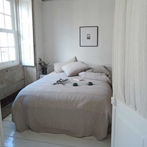 Housse de couette lin coton surjet