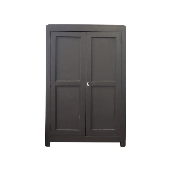 Armoire basse lingère en pin maritime gris clair Léandre – Decoclico