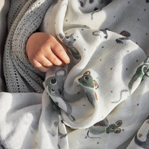 Lange bambou et coton imprimé