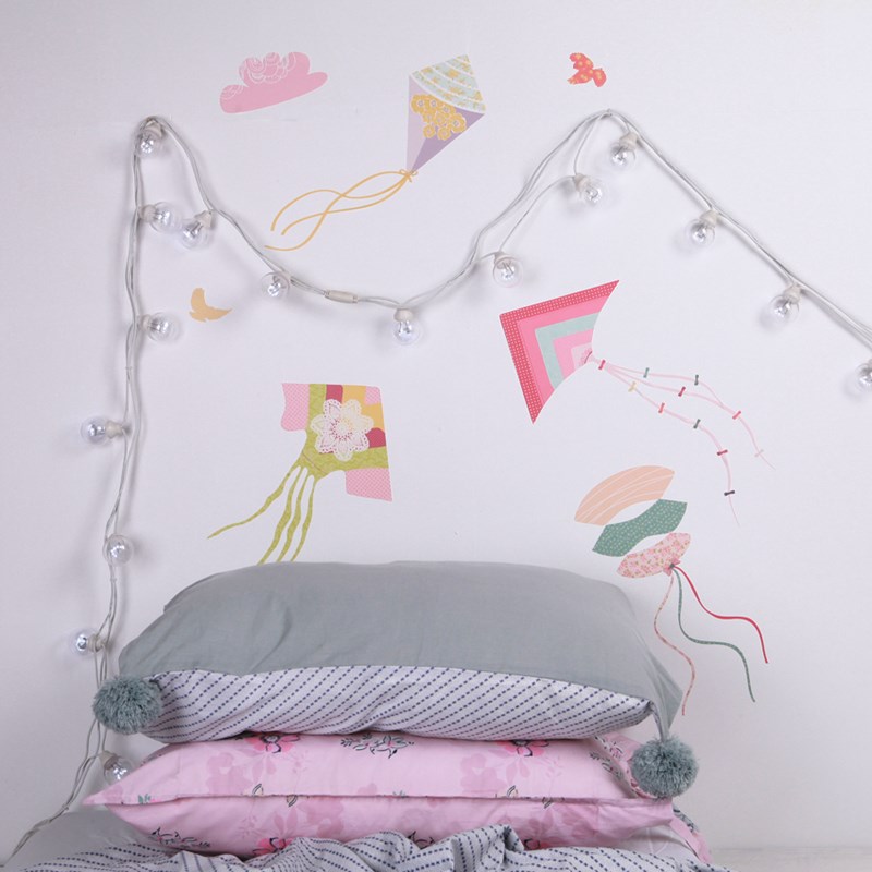 Lovemae - Sticker mural cerfs-volants rose