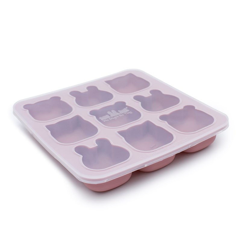 Moule multiportions en silicone rose