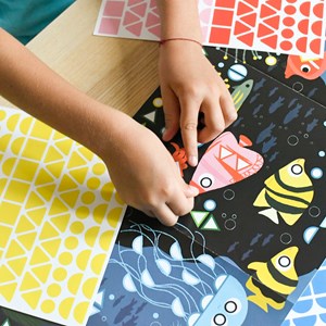 Poster en gommettes - aquarium - 3-7 ans