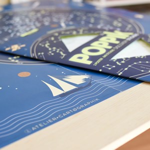 Poster stickers la carte du ciel phospho