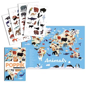 Poster en stickers -animaux - 5-10 ans