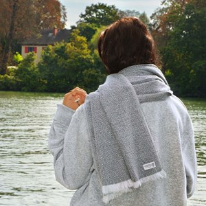 Etole pashmina femme gris foncé