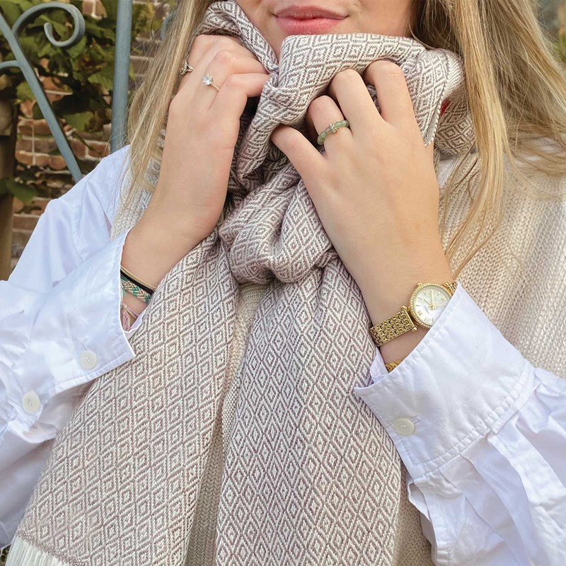 Les Jardins De La Comtesse - Etole pashmina femme marron glacé