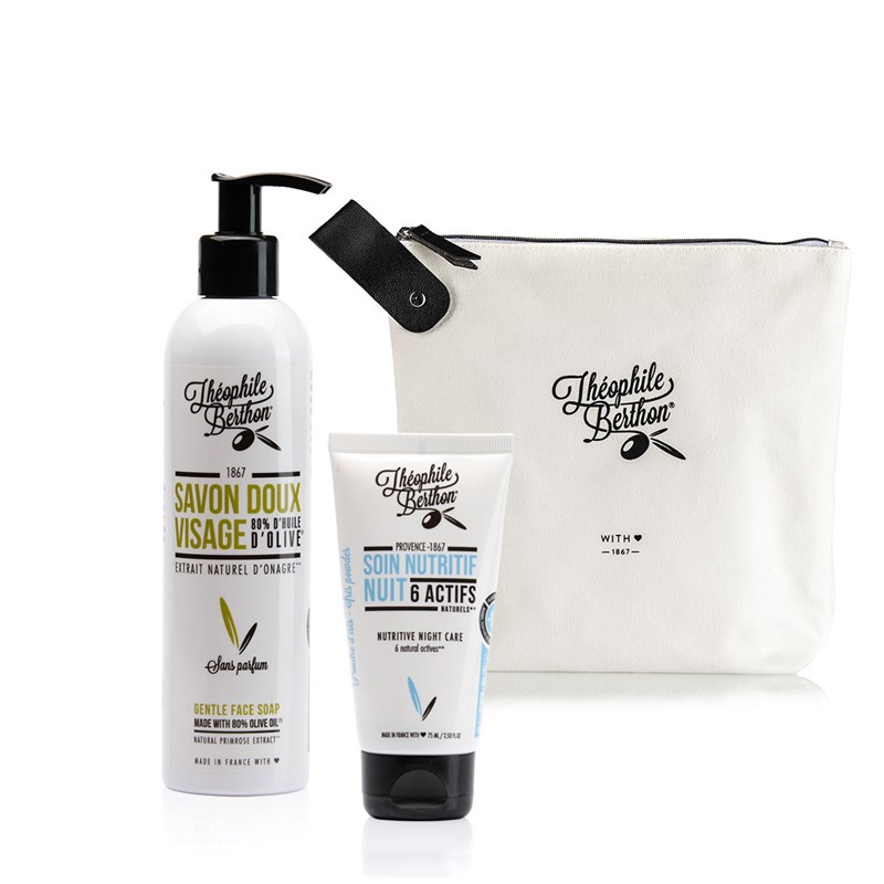 Théophile berthon 1867 - Trousse visage savon doux et soin nuit