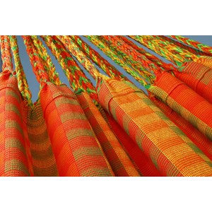 Hamac double en coton colombia naranja