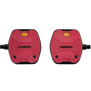 Pédales vélo plates grip vibram - rouge