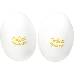 Paire de maracas blanches