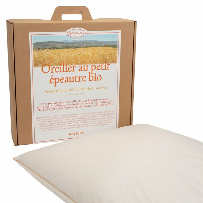 Mille Oreillers - OREILLER PETIT EPEAUTRE BIO 60x60 CM
