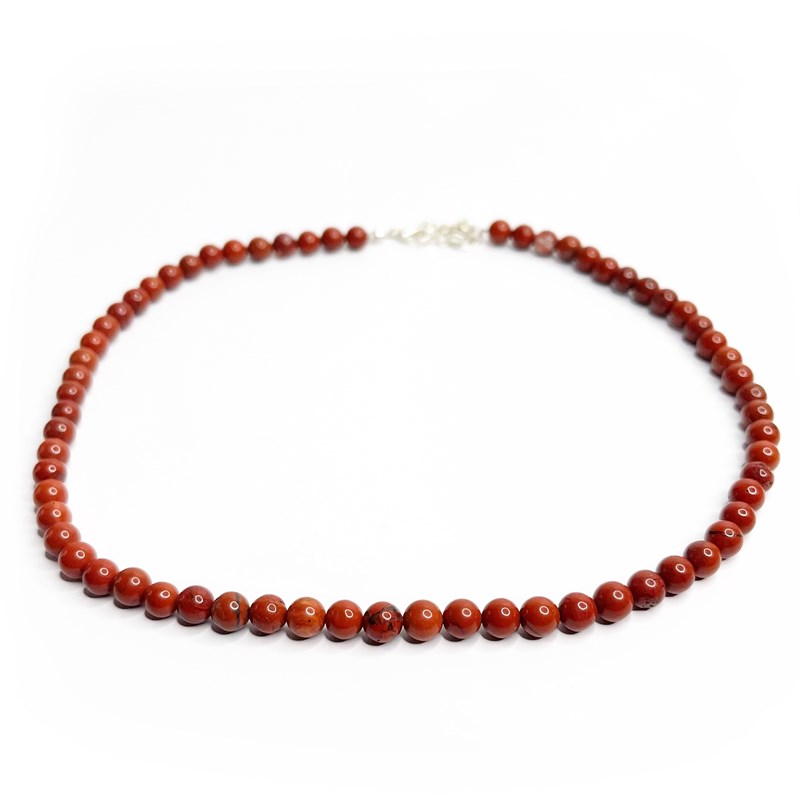 Elphege - Collier jaspe rouge