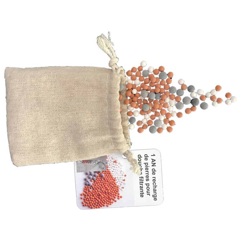 Recharge de pierres pour douche filtrant