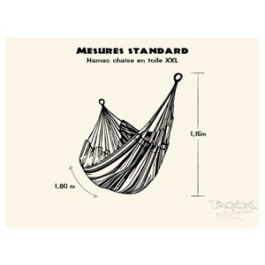 Hamac chaise xxl avec support paquito 3