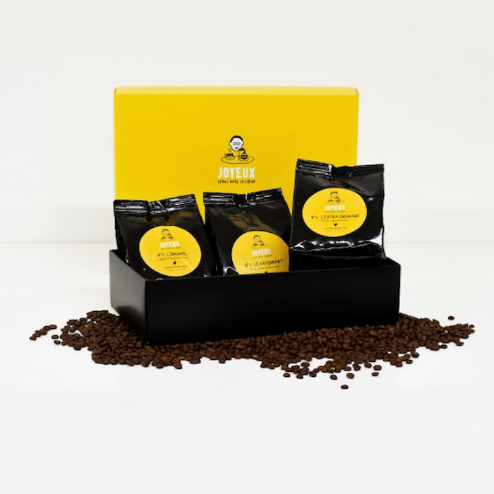 C&T Coffret cadeau de café grain équitable bio, 13 variétés de 20g en  grains