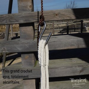 Kit fixation hamac corde marron