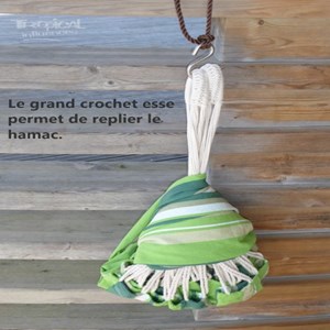 Kit fixation hamac corde marron